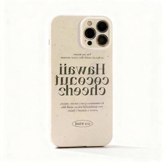 Korean Style Minimalist Text Soft Phone Case for iPhone