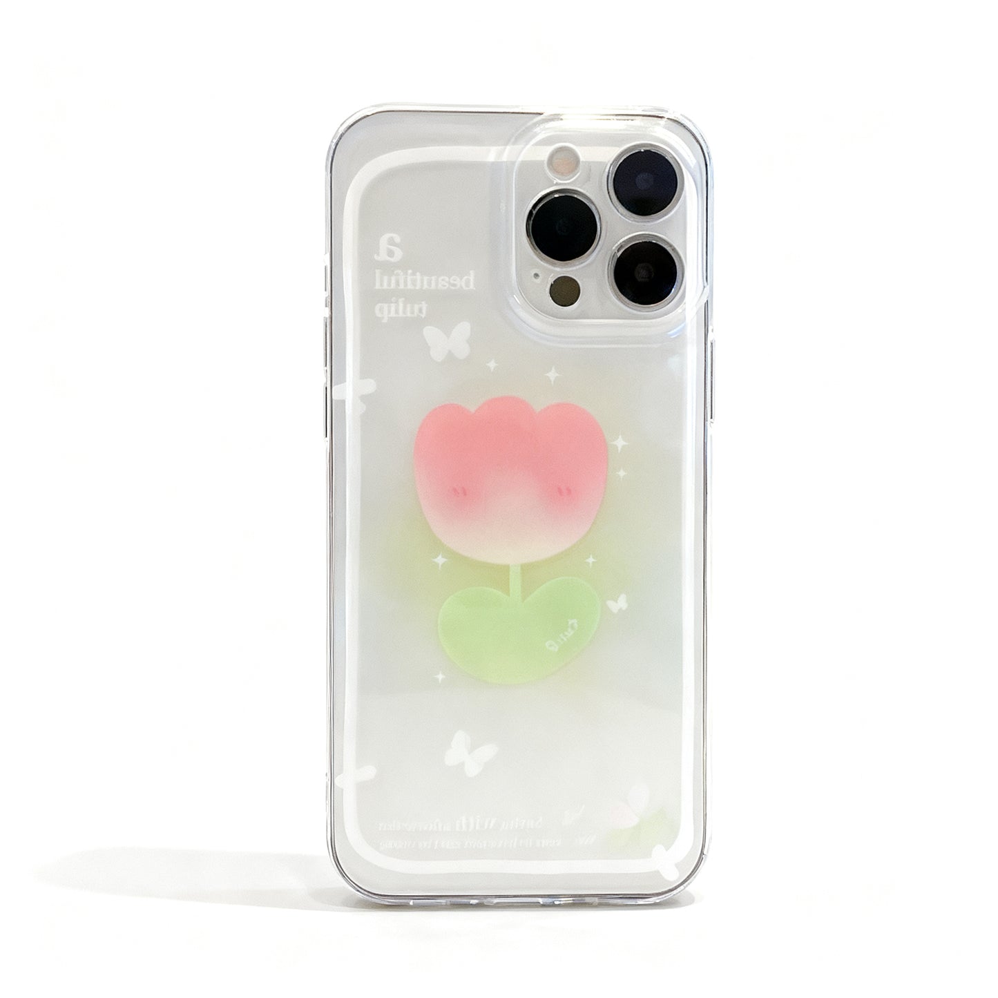 Light Pink Floral Soft Phone Case for iPhone