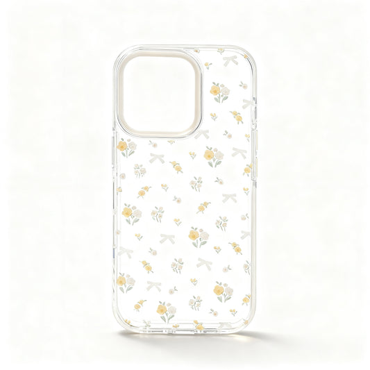 Yellow Floral Soft Phone Case for iPhone