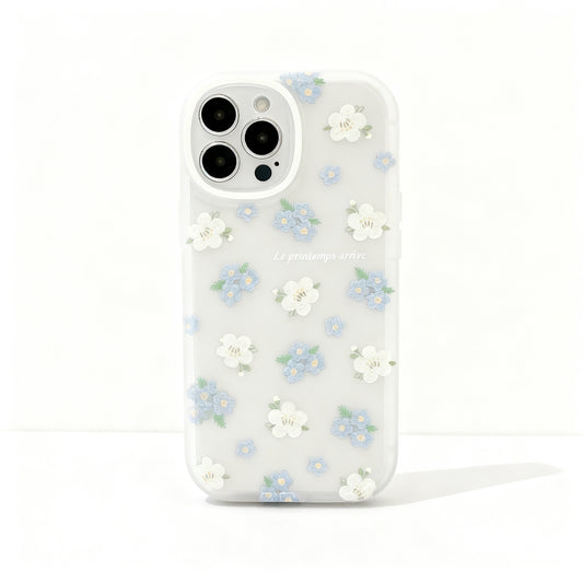 Cute Pink Floral Soft Phone Case for iPhone