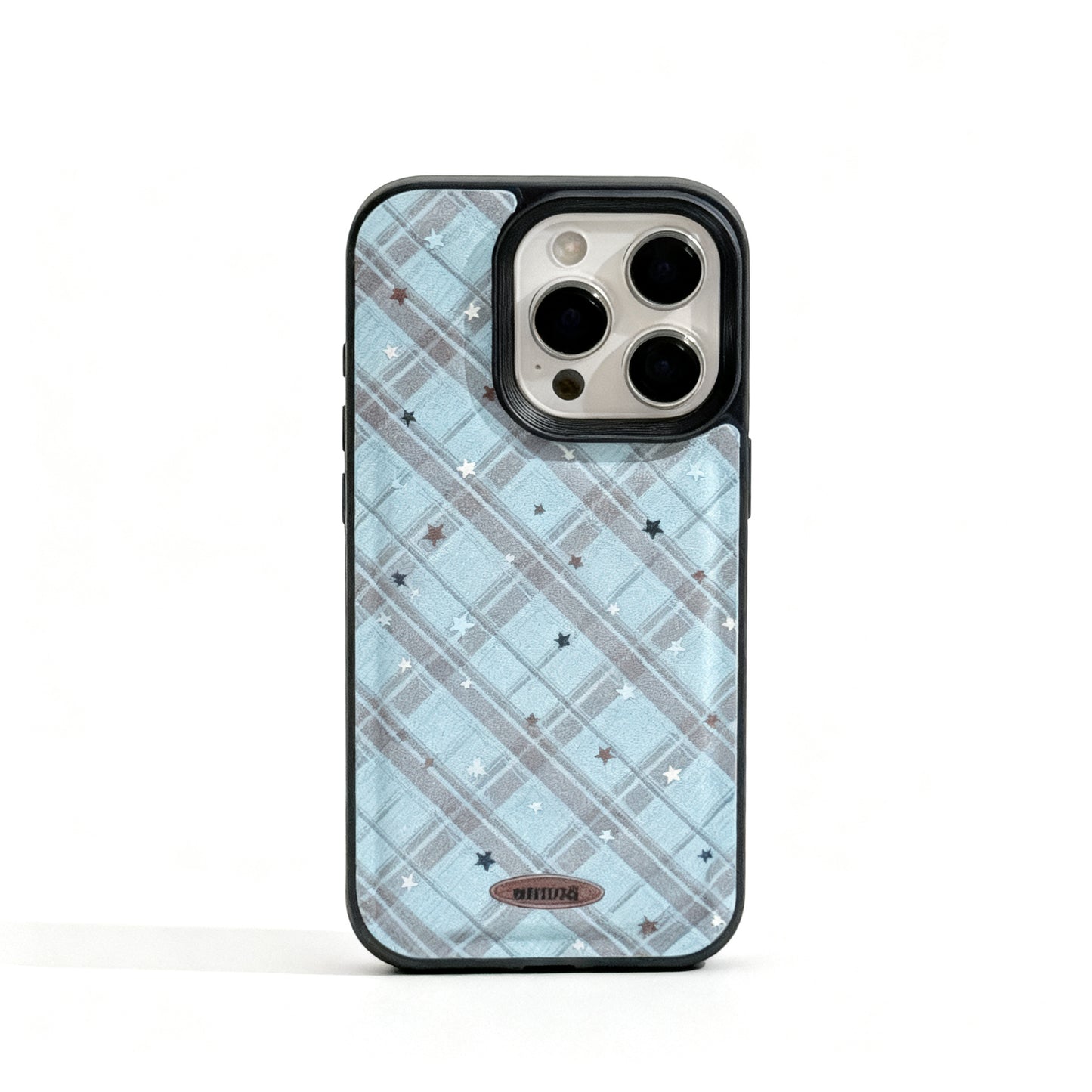 Cute Gray Star Pattern Shockproof Phone Case for iPhone