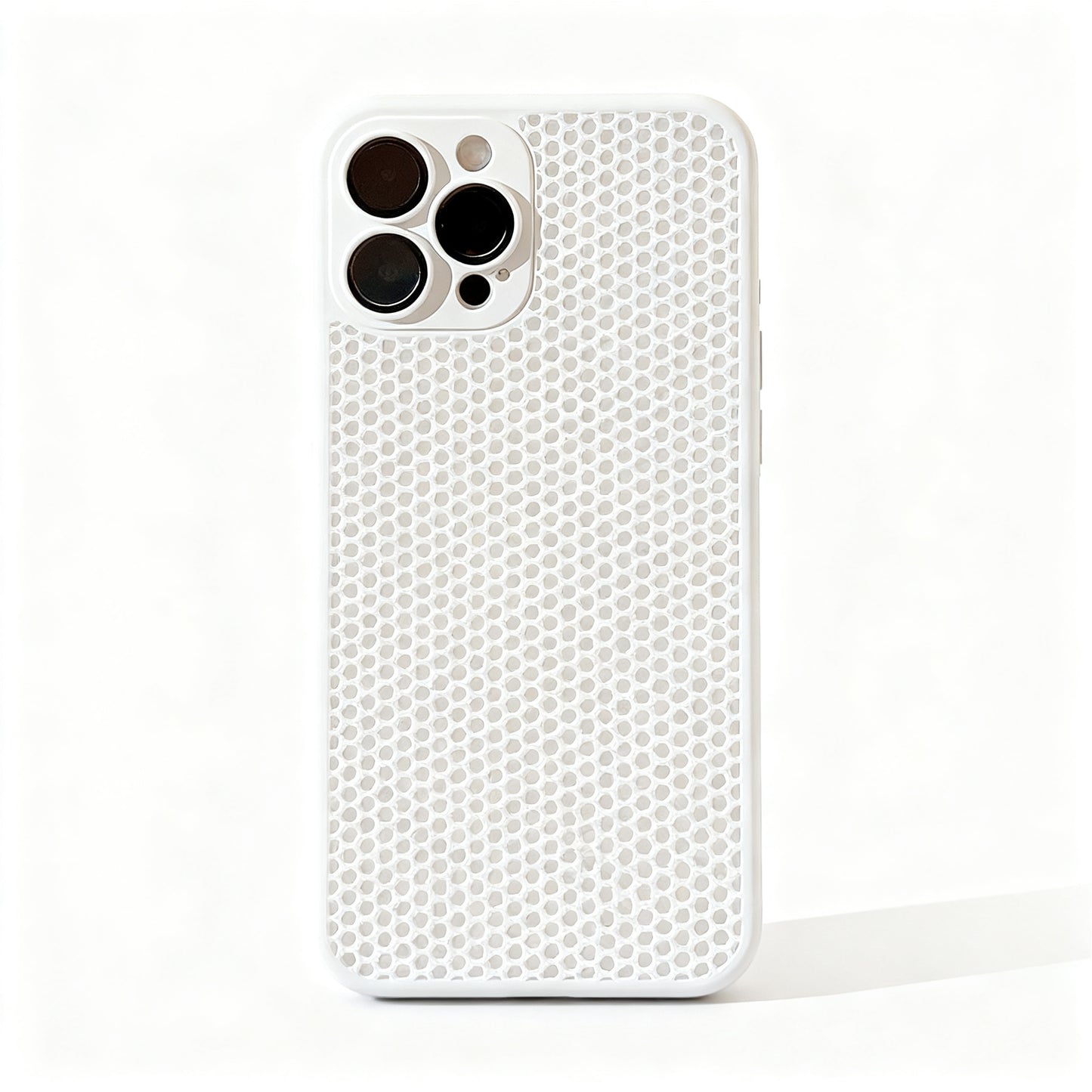 Breathable Black Grid Shockproof Phone Case for iPhone