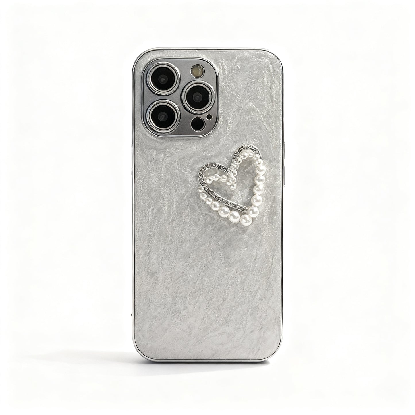 Pink Heart Glitter Soft Phone Case for iPhone