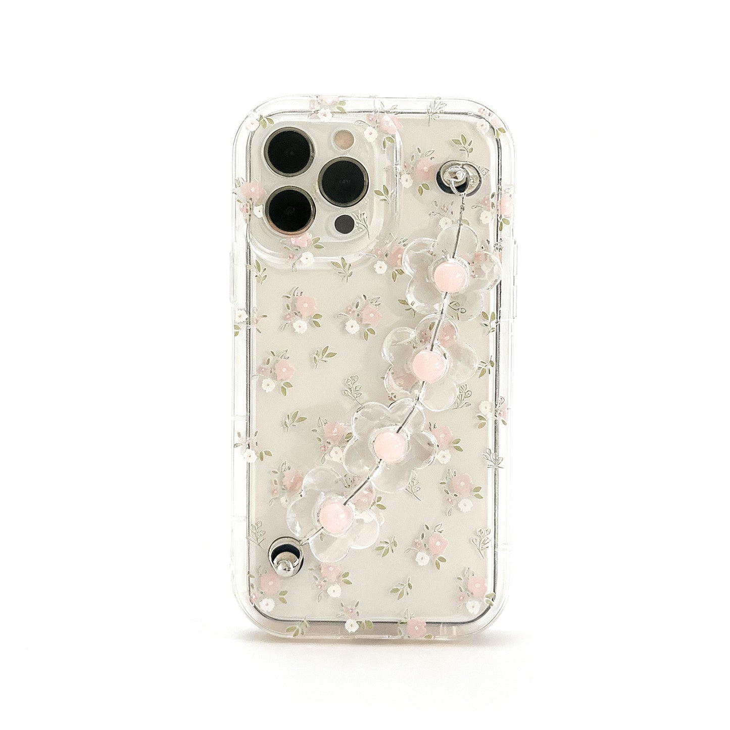 Transparent Floral Pattern Soft Phone Case for iPhone