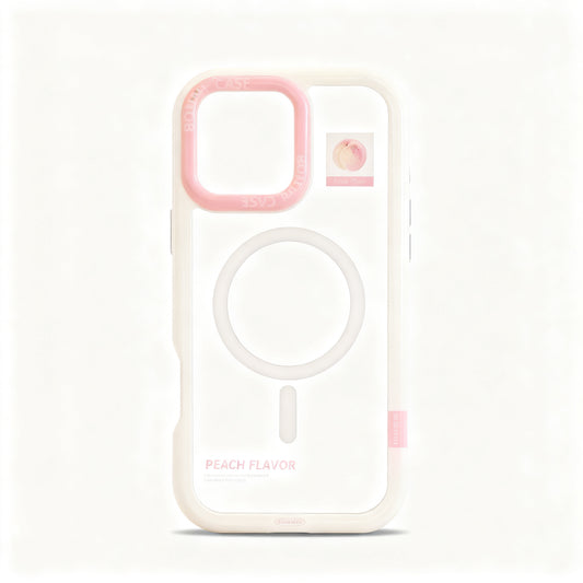 Peach Oil Painting Magnetic Stand Phone Case for iPhone