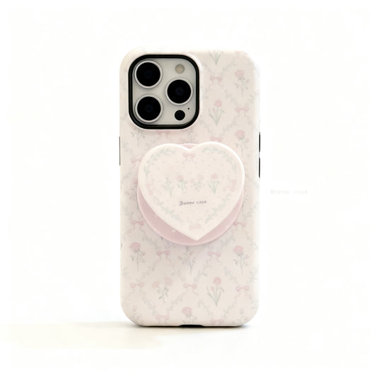Pink Floral Matte Phone Case for iPhone