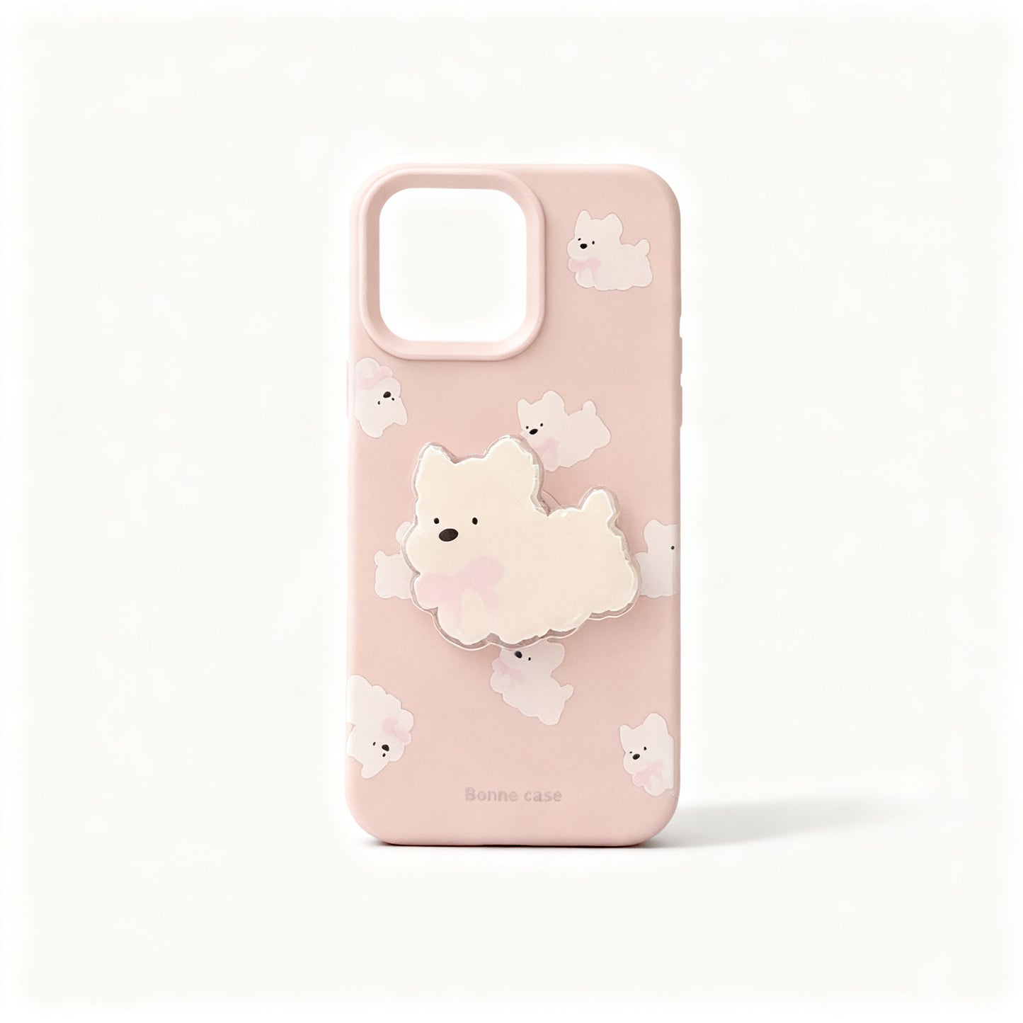 Cute White West Highland Terrier Stand Phone Case for iPhone