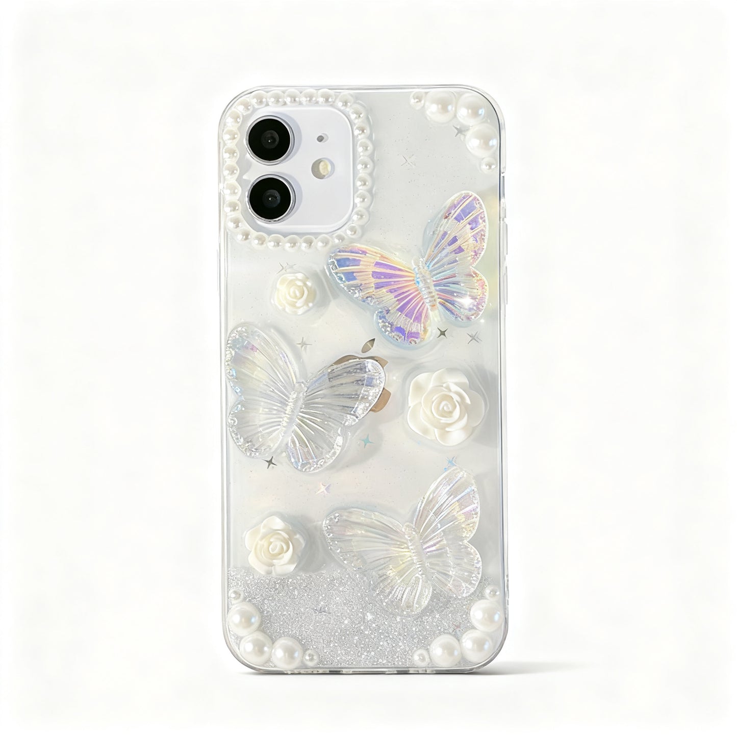 Vintage Butterfly Glitter Phone Case for iPhone
