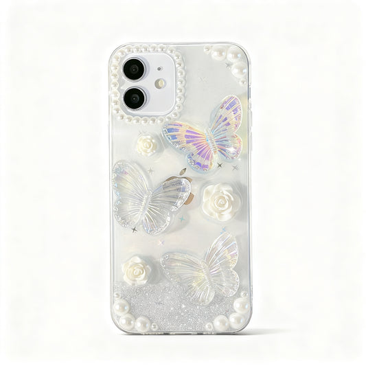 Vintage Butterfly Glitter Phone Case for iPhone