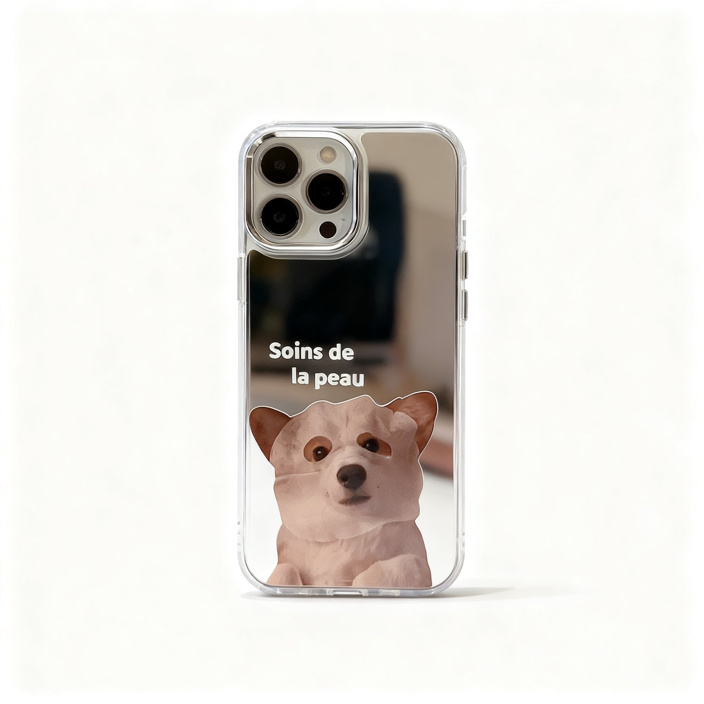 Cute Cat and Dog Mirror Phone Case for iPhone