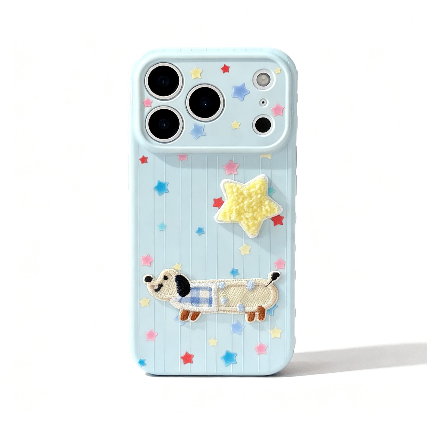 Colorful Plush Star Cat Dog Soft Phone Case for iPhone