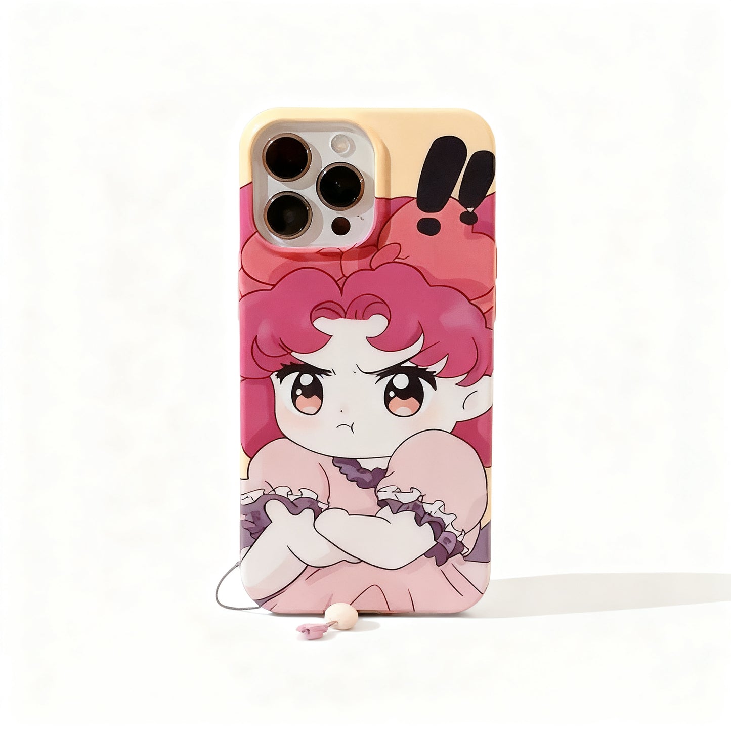 Cute Pink Cartoon Girl Soft Phone Case for iPhone