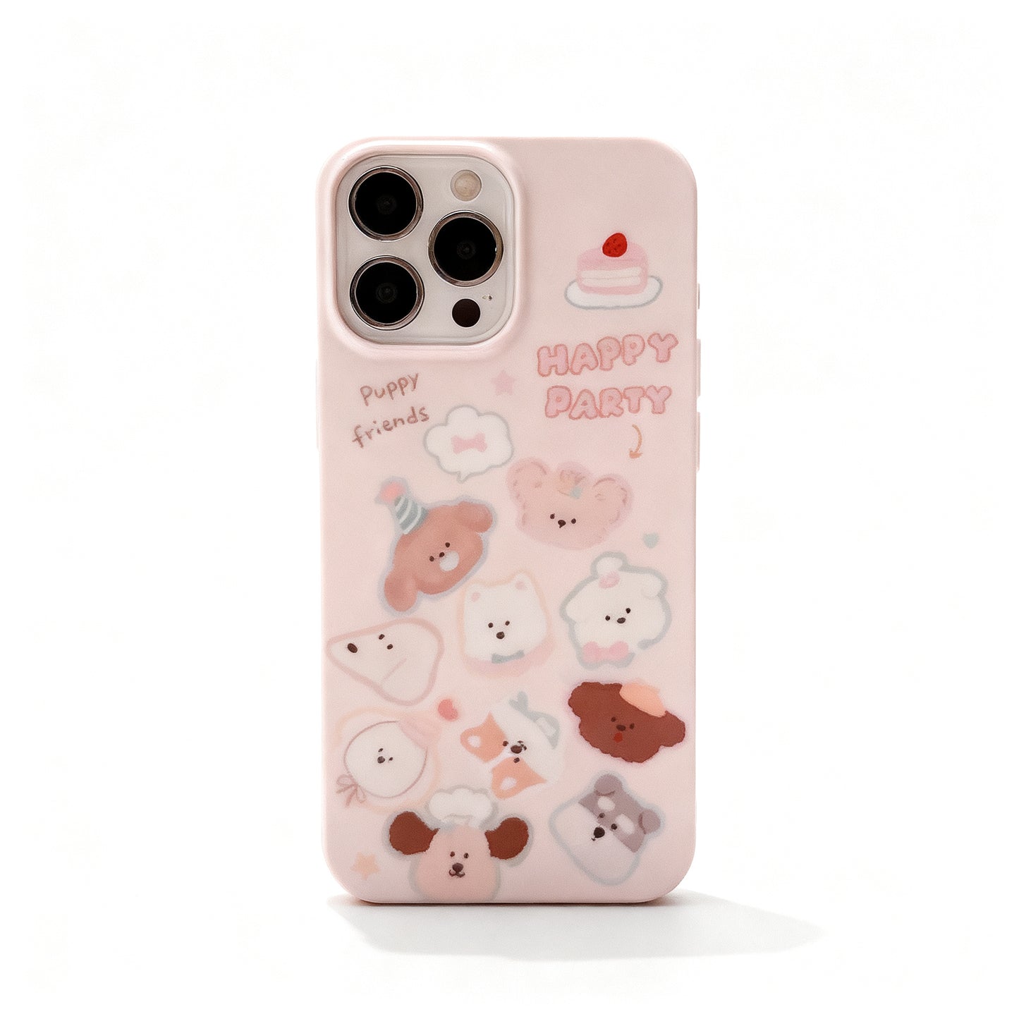 Cute Pink Cartoon Girl Soft Phone Case for iPhone