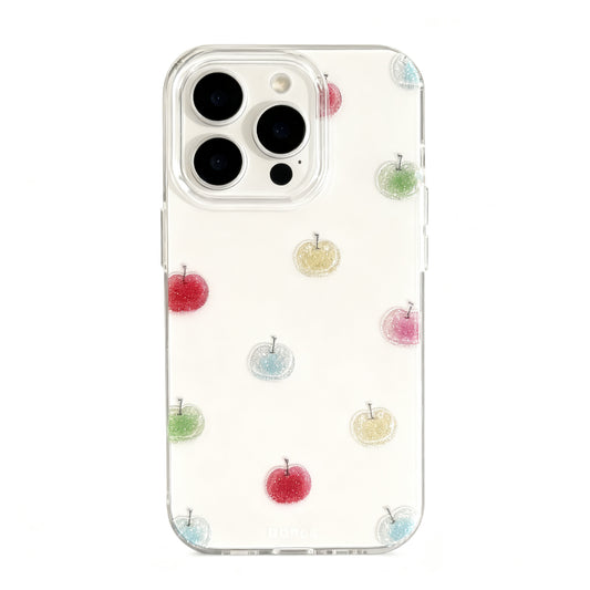 Colorful Apple Glitter Phone Case for iPhone