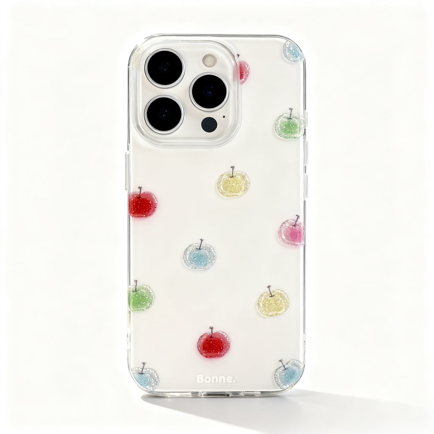 Colorful Apple Glitter Phone Case for iPhone