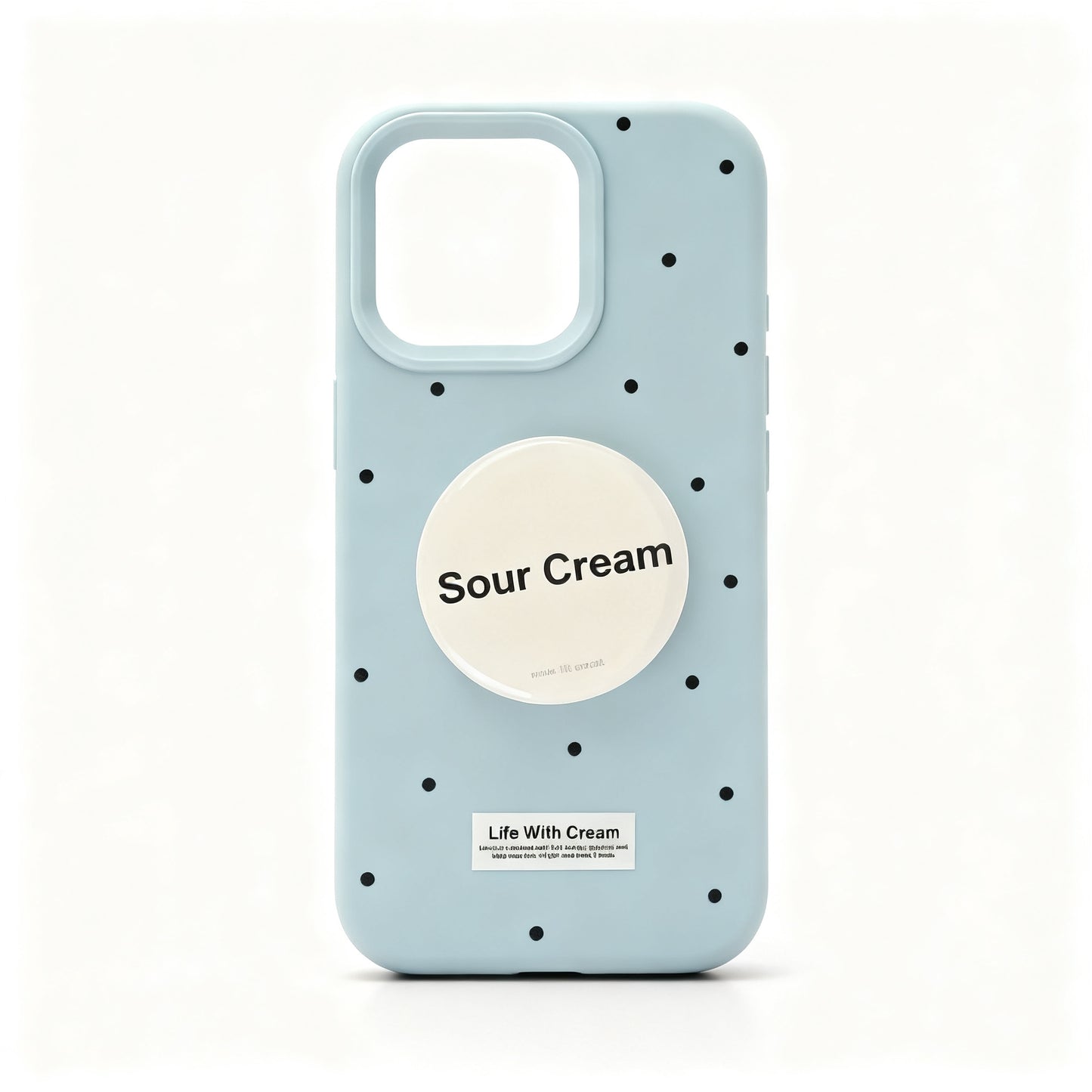 Blue Polka Dot Soft Phone Case with Stand for iPhone