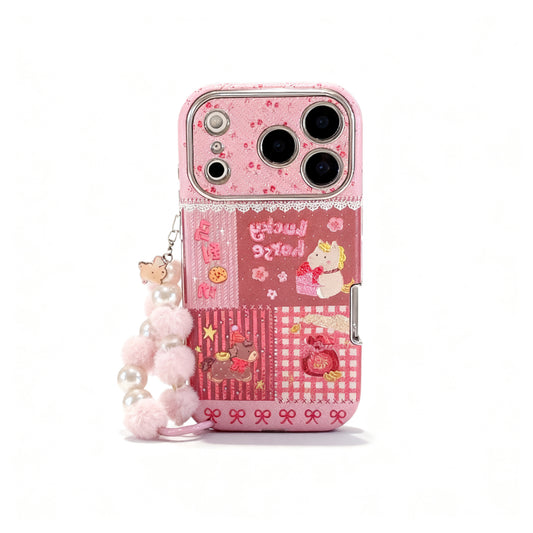 Pink Gold Unicorn Charm Phone Case for iPhone