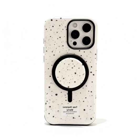 Korean Style Ink Splash Magnetic Stand Phone Case for iPhone