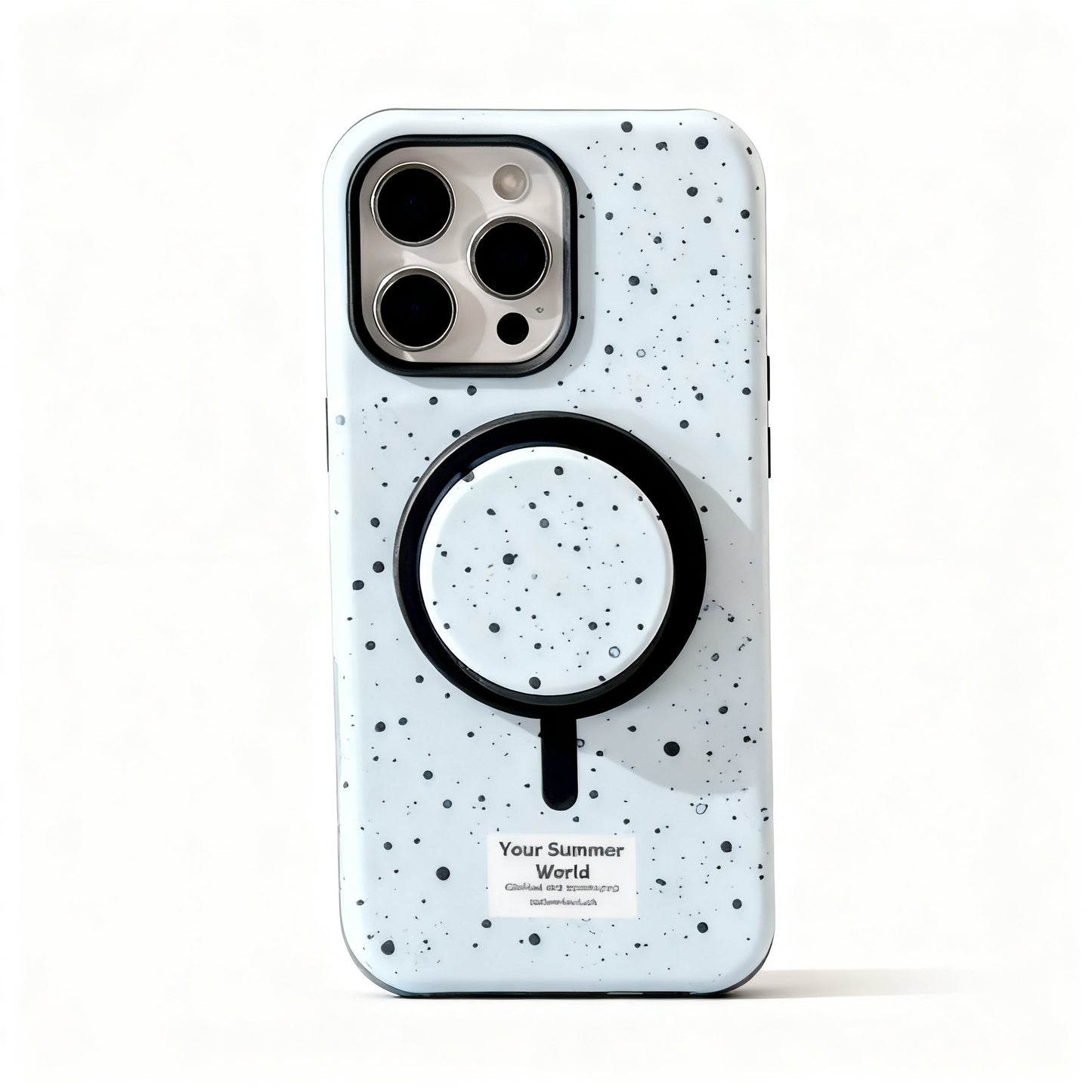 Korean Style Ink Splash Magnetic Stand Phone Case for iPhone