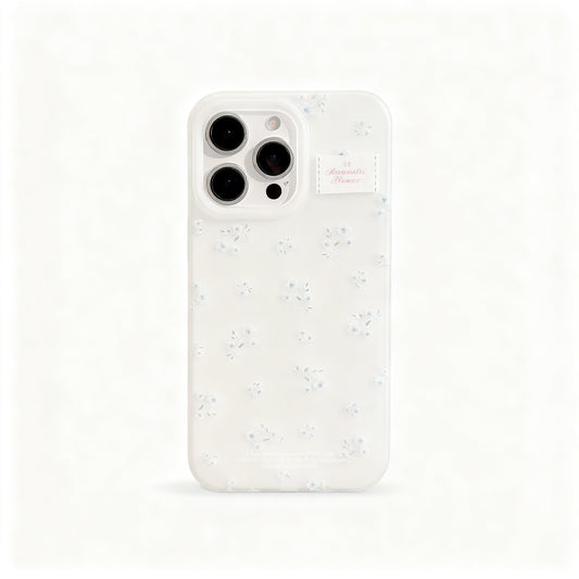 Blue Floral Soft Phone Case for iPhone