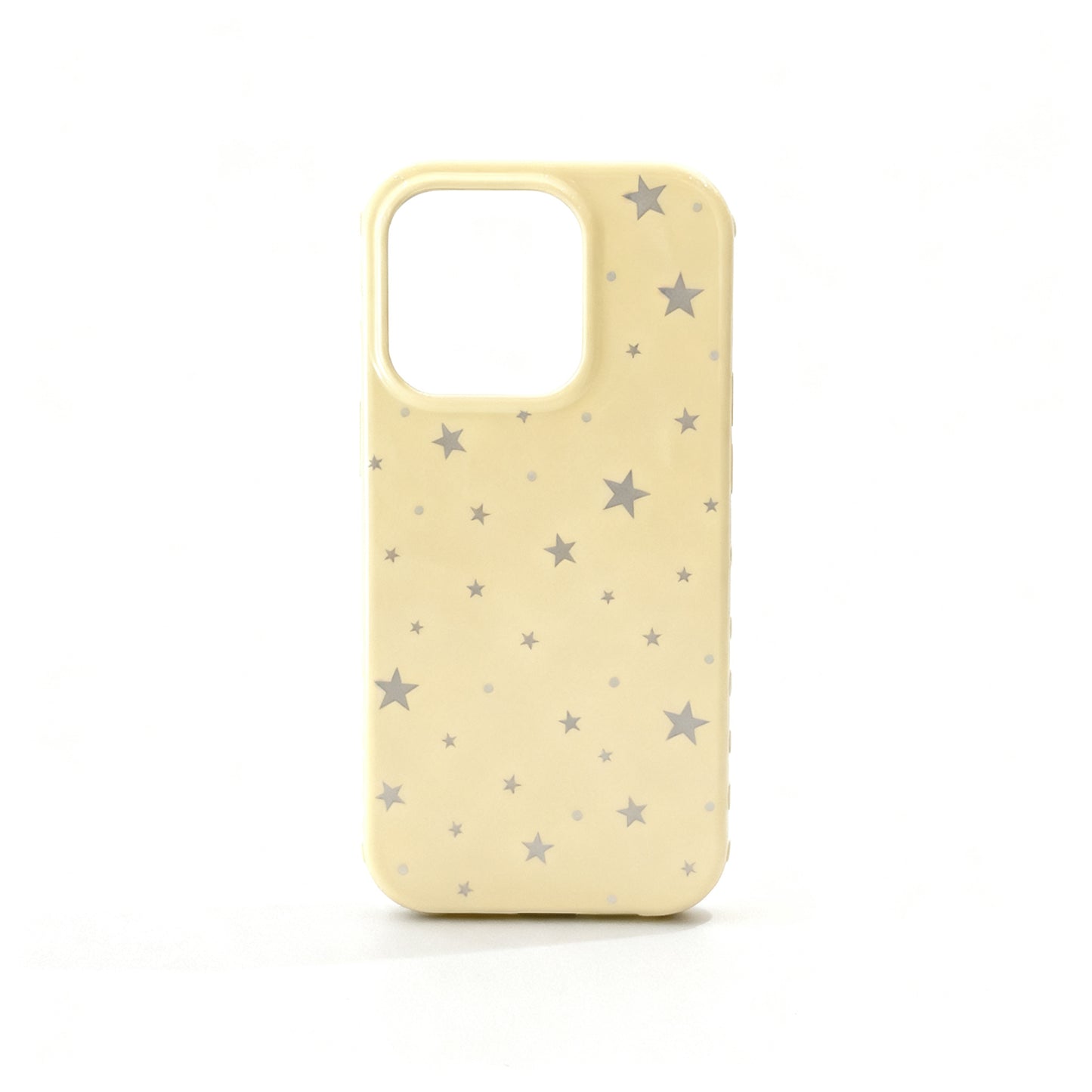 Soft Gray Star Glossy Phone Case for iPhone