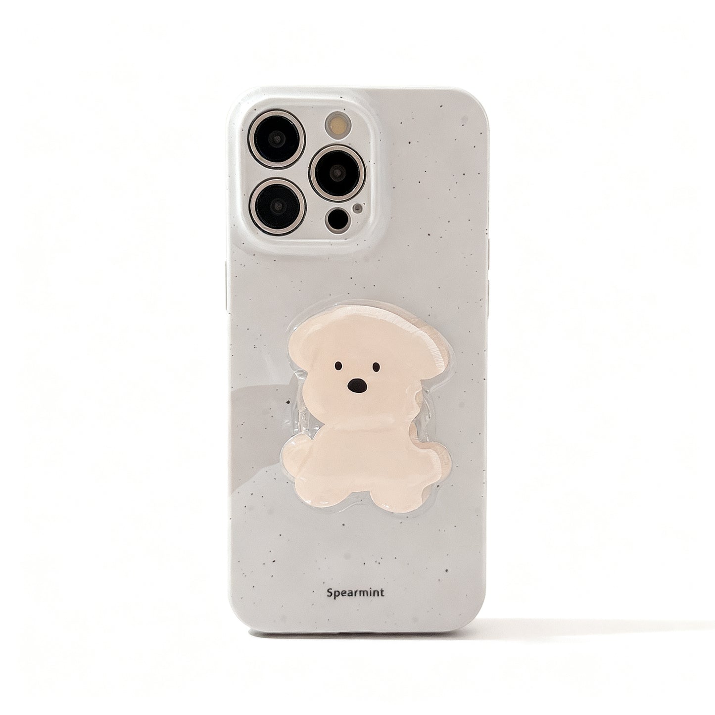 Cute Korean Style Dog Stand Phone Case for iPhone