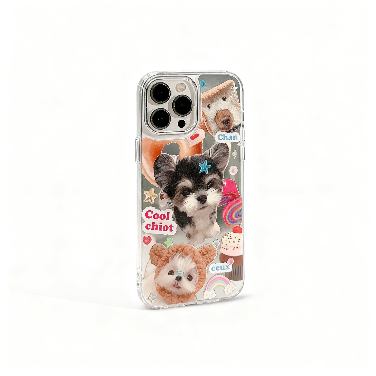 Cute Cat and Dog Glossy Phone Case for iPhone