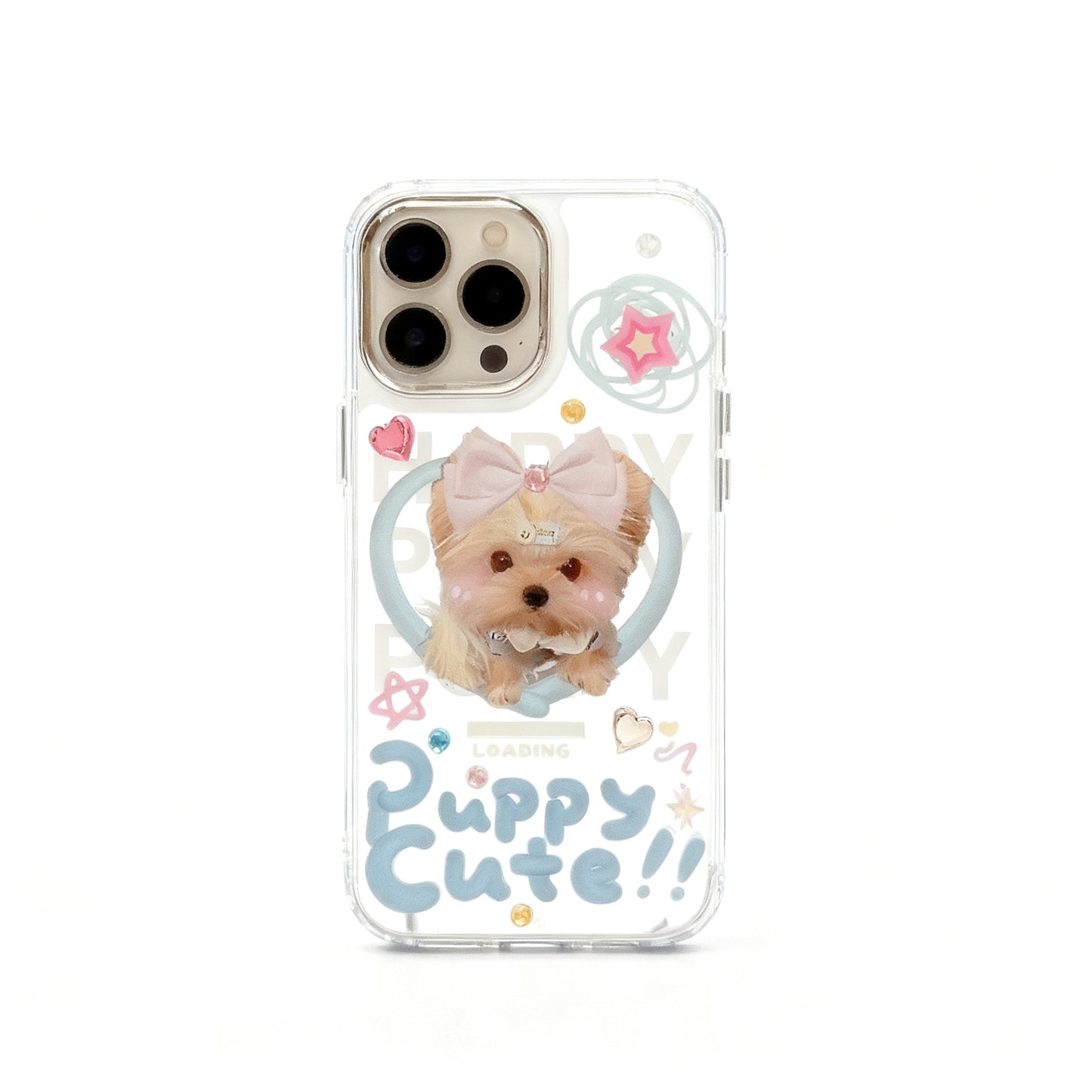 Cute Dog Design Glossy Phone Case for iPhone