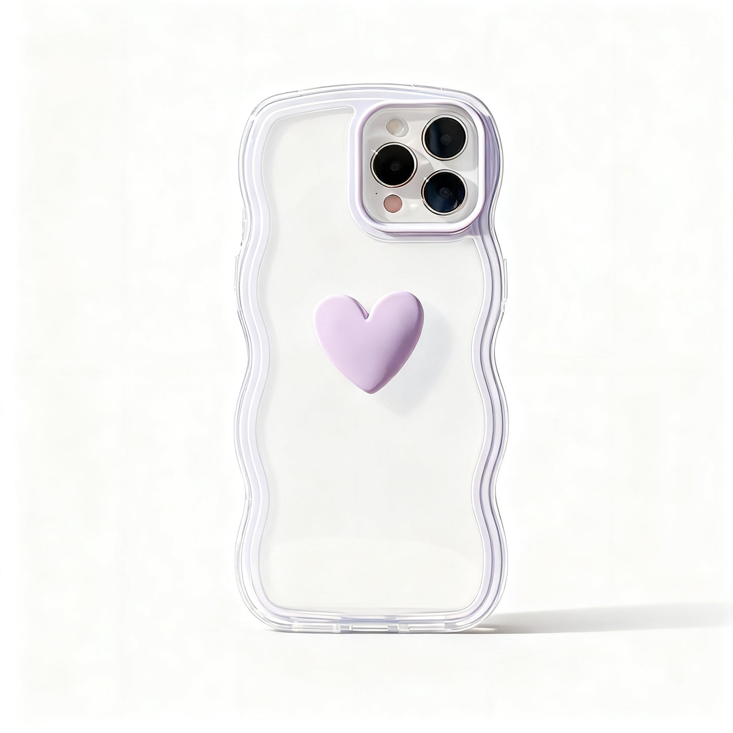 Candy Color Wave Heart Phone Case for iPhone