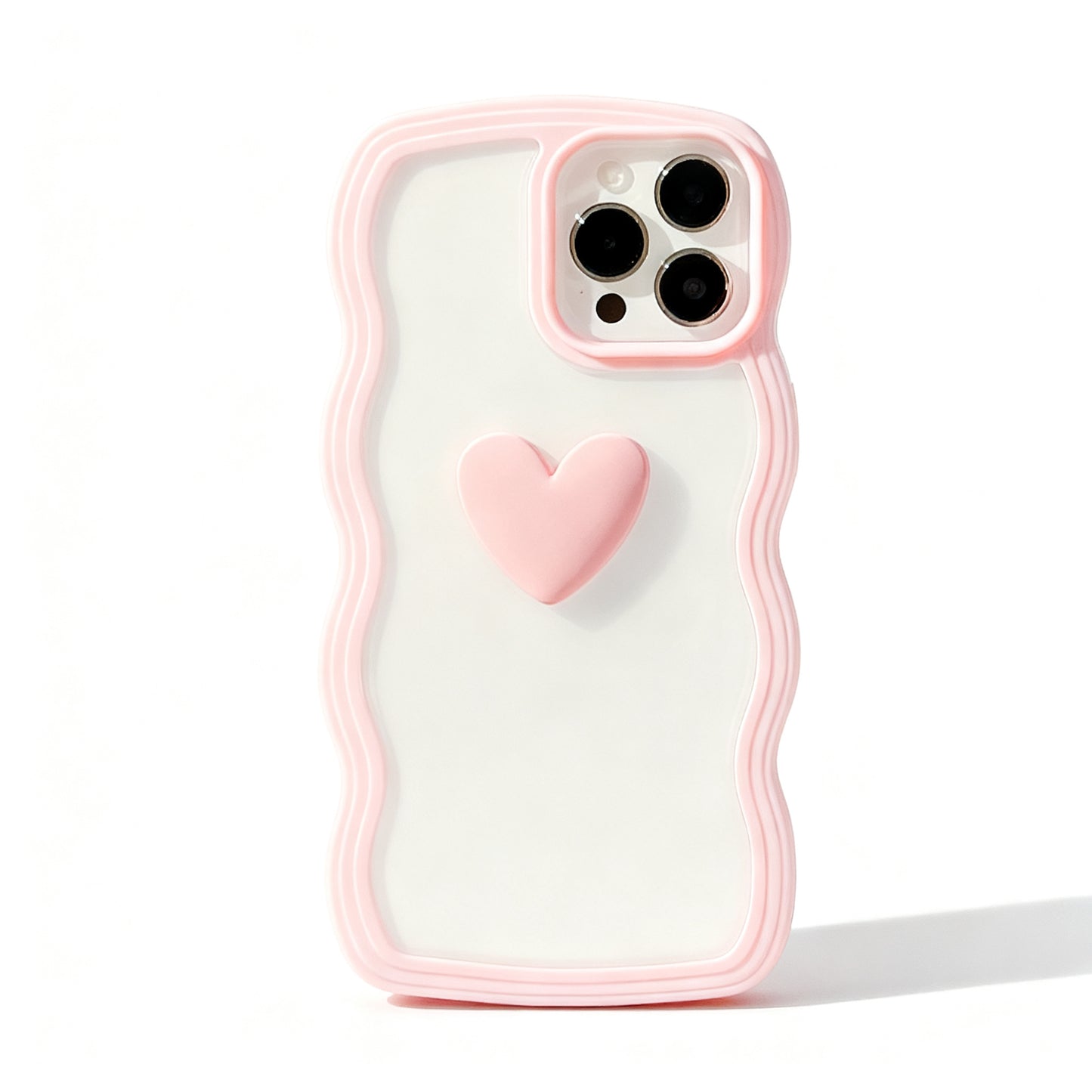 Candy Color Wave Heart Phone Case for iPhone