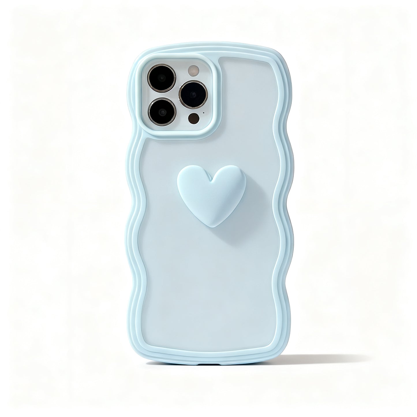 Candy Color Wave Heart Phone Case for iPhone