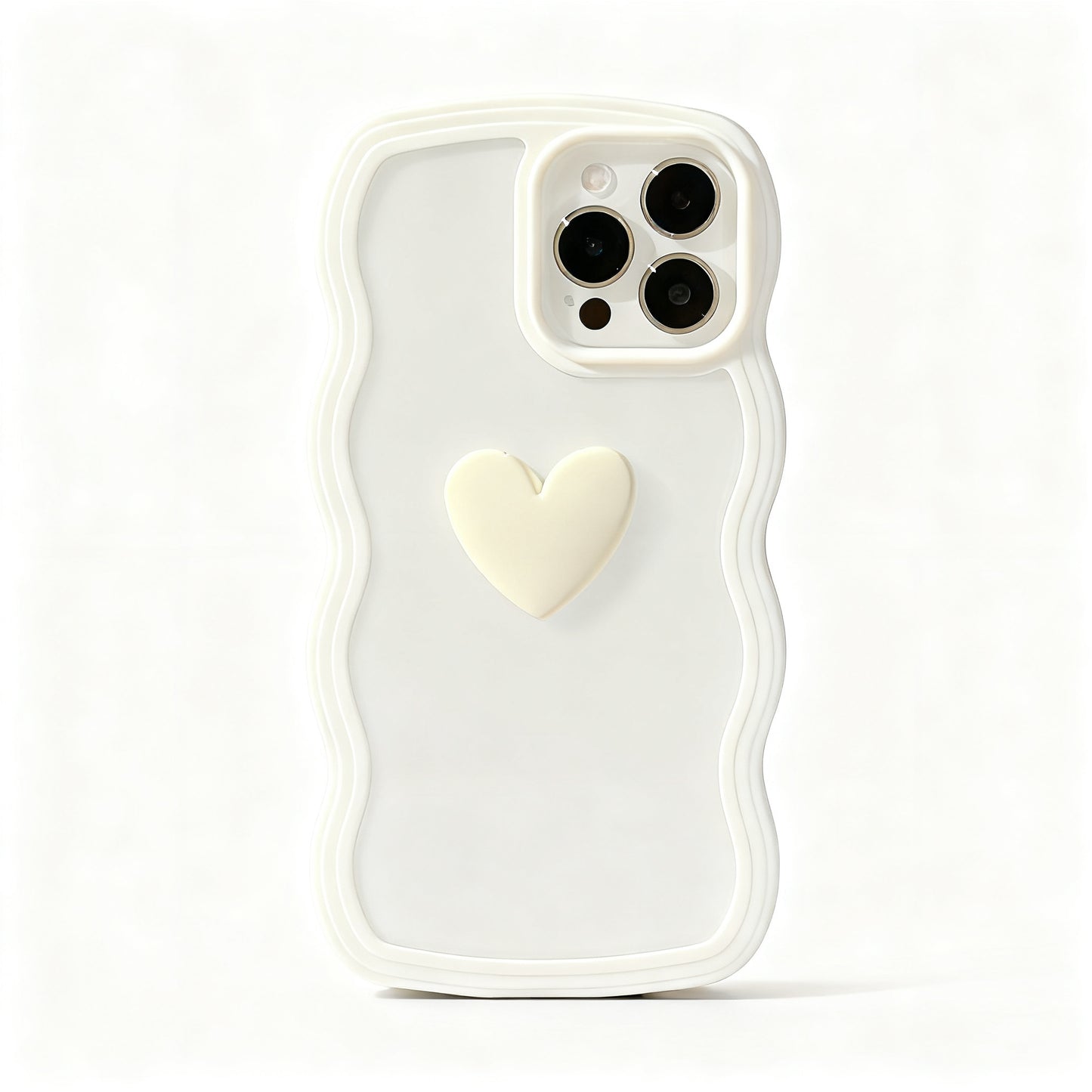 Candy Color Wave Heart Phone Case for iPhone