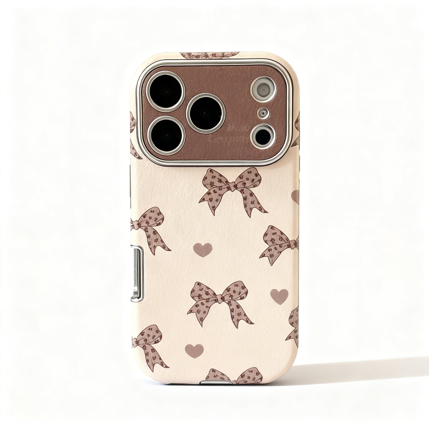 Vintage Leopard Bow Soft Phone Case for iPhone