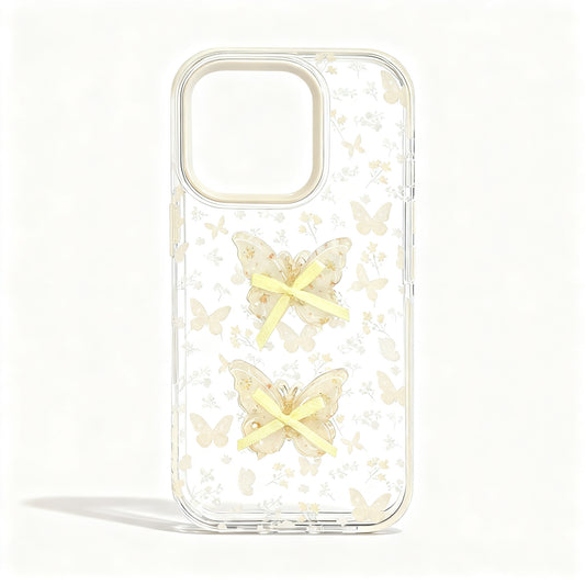 Soft Pink Floral Butterfly Phone Case for iPhone