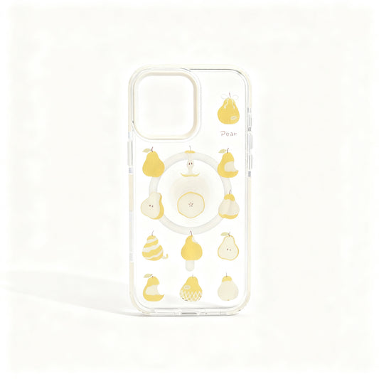 Yellow Pear Magnetic Stand Phone Case for iPhone