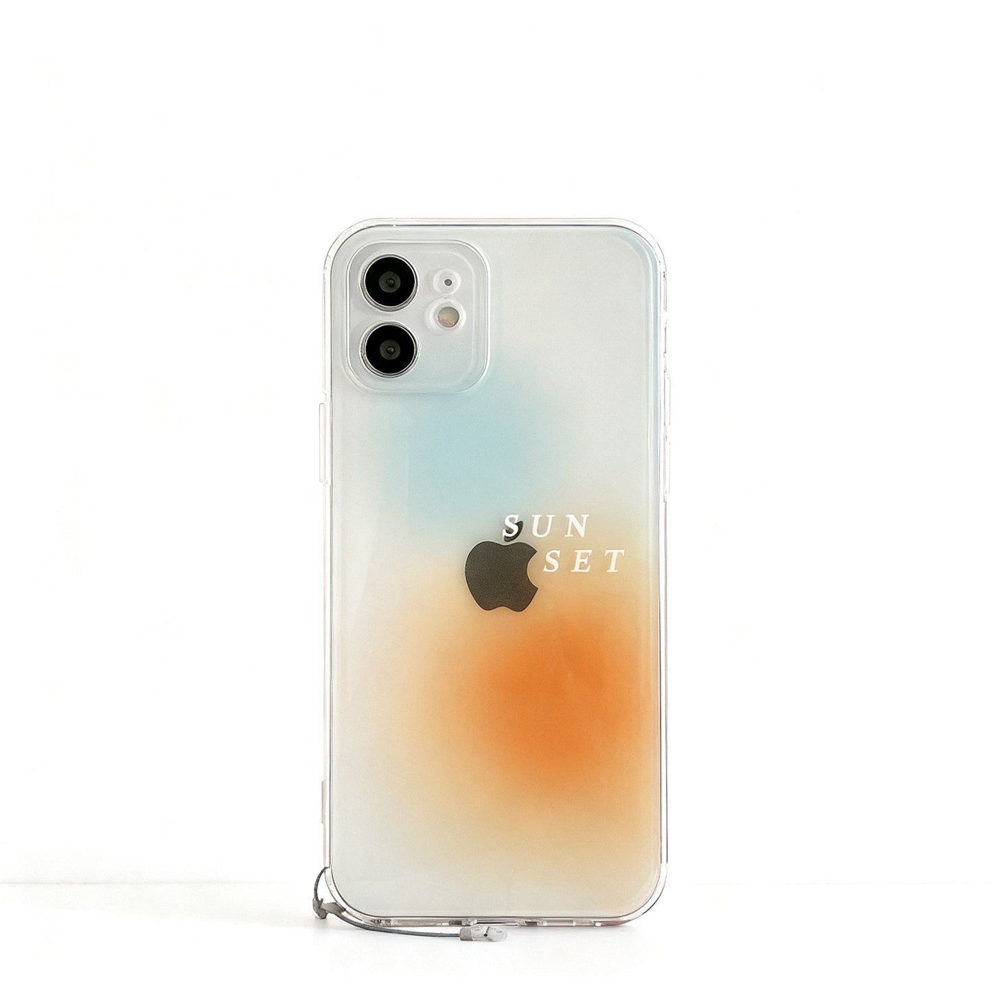 Gradient Color Soft Phone Case with Abstract Design for iPhone