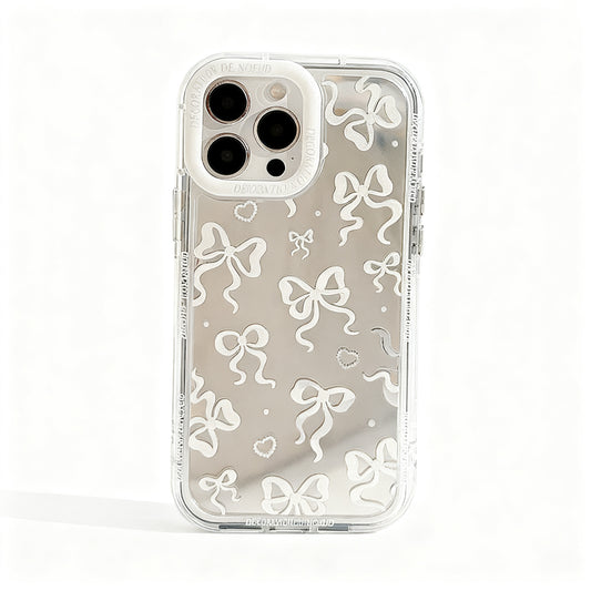 Glossy Pink Bow Butterfly Phone Case for iPhone