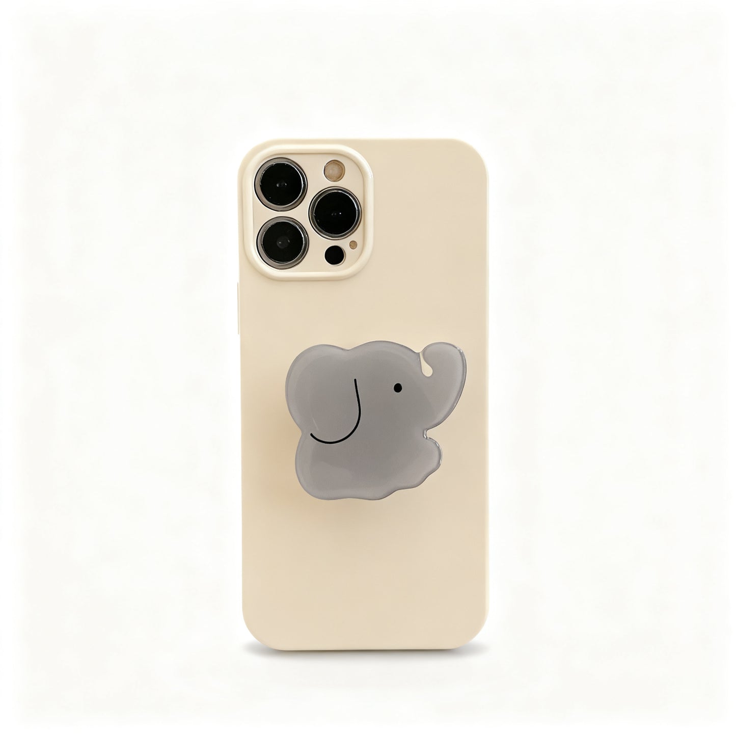 Cute Yellow Elephant Stand Phone Case for iPhone