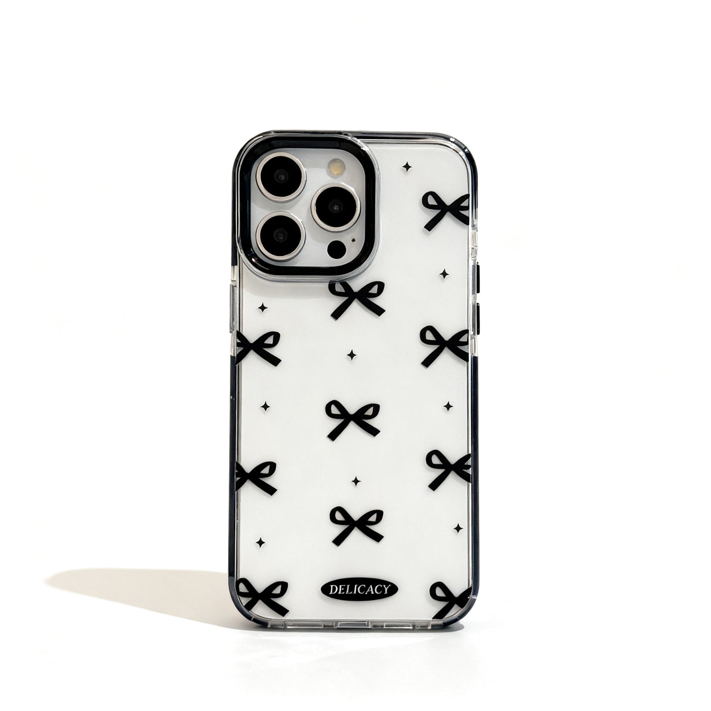 Black Bow Magnetic Clear Phone Case for iPhone