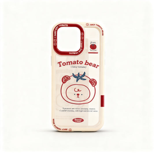 Cute Tomato Bear Shockproof Phone Case for iPhone