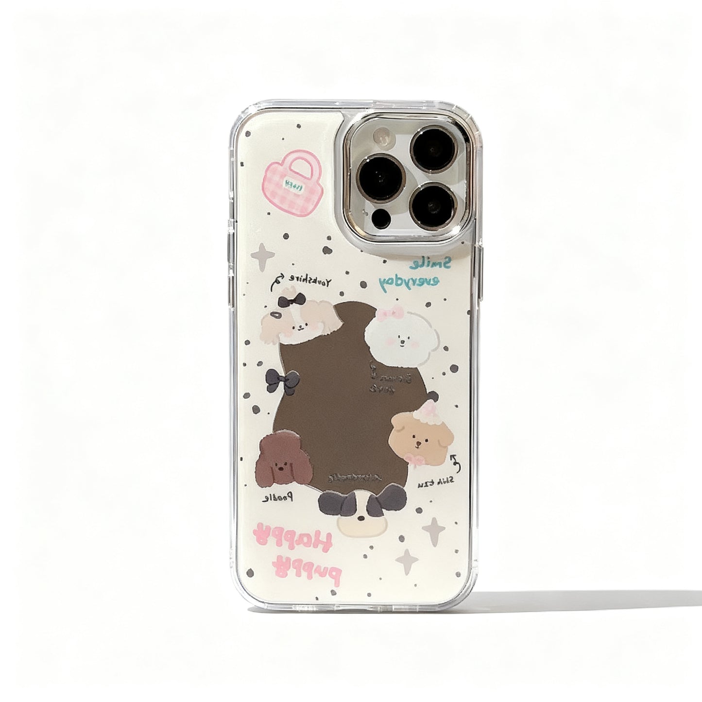 Cute Dog Design Glossy Phone Case for iPhone