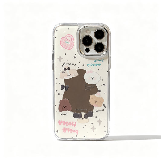 Cute Dog Design Glossy Phone Case for iPhone