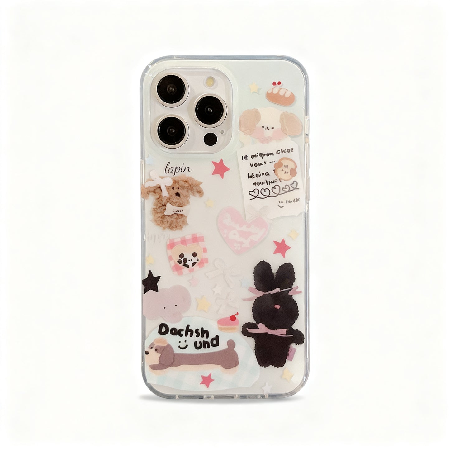 Cute Animal Print Dual-Layer Phone Case for iPhone