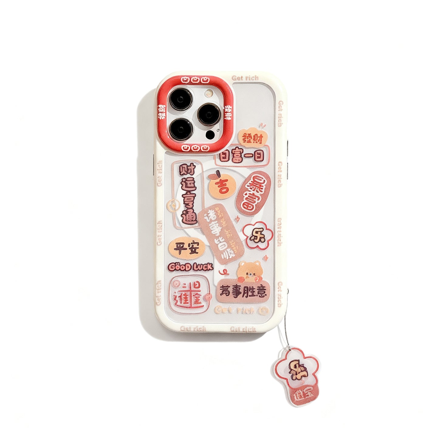 Gold Text Magnetic Phone Case for iPhone