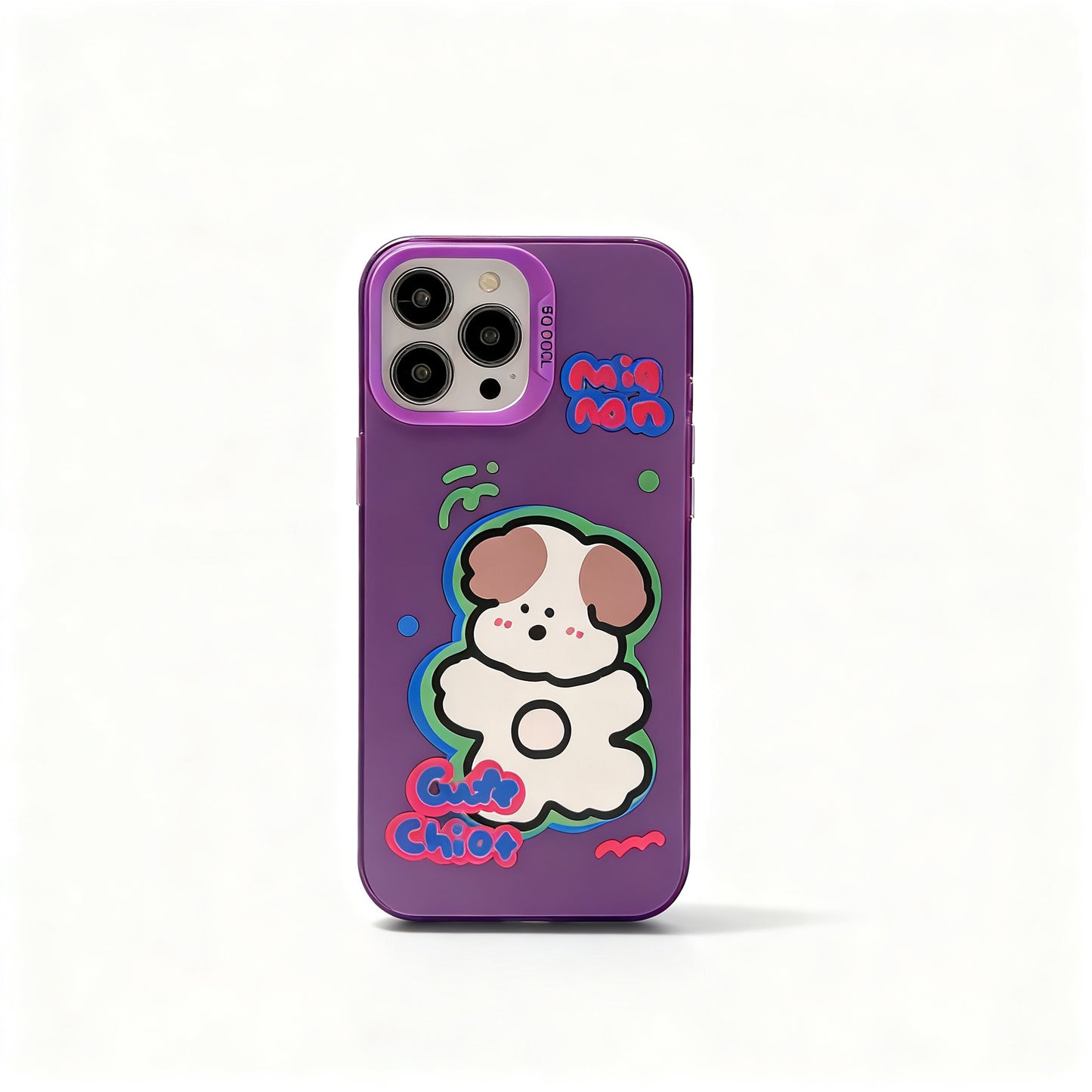 Cute Cat and Dog Cartoon Shockproof Phone Case for iPhone