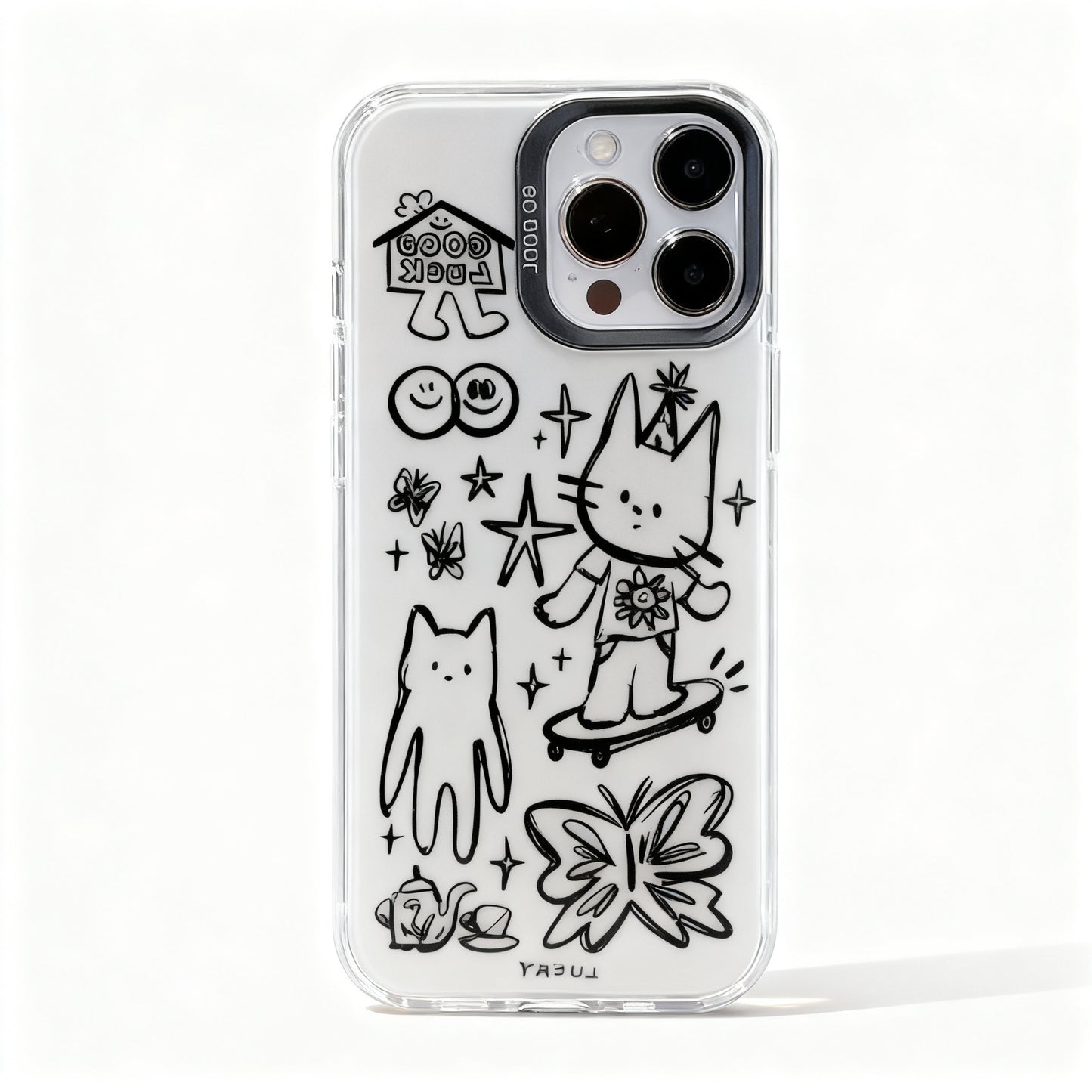 Cute Cat and Dog Cartoon Shockproof Phone Case for iPhone