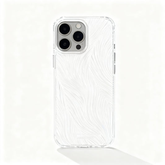 Iridescent Feather Gradient Soft Phone Case for iPhone
