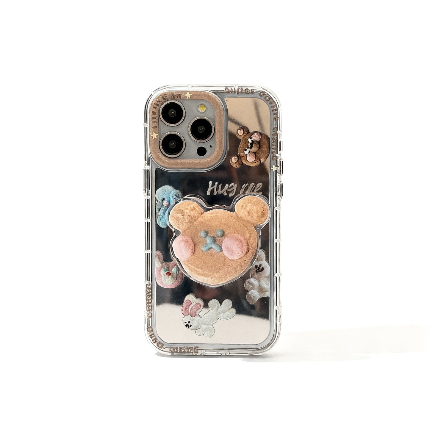 Cute Cookie Bear Stand Phone Case for iPhone