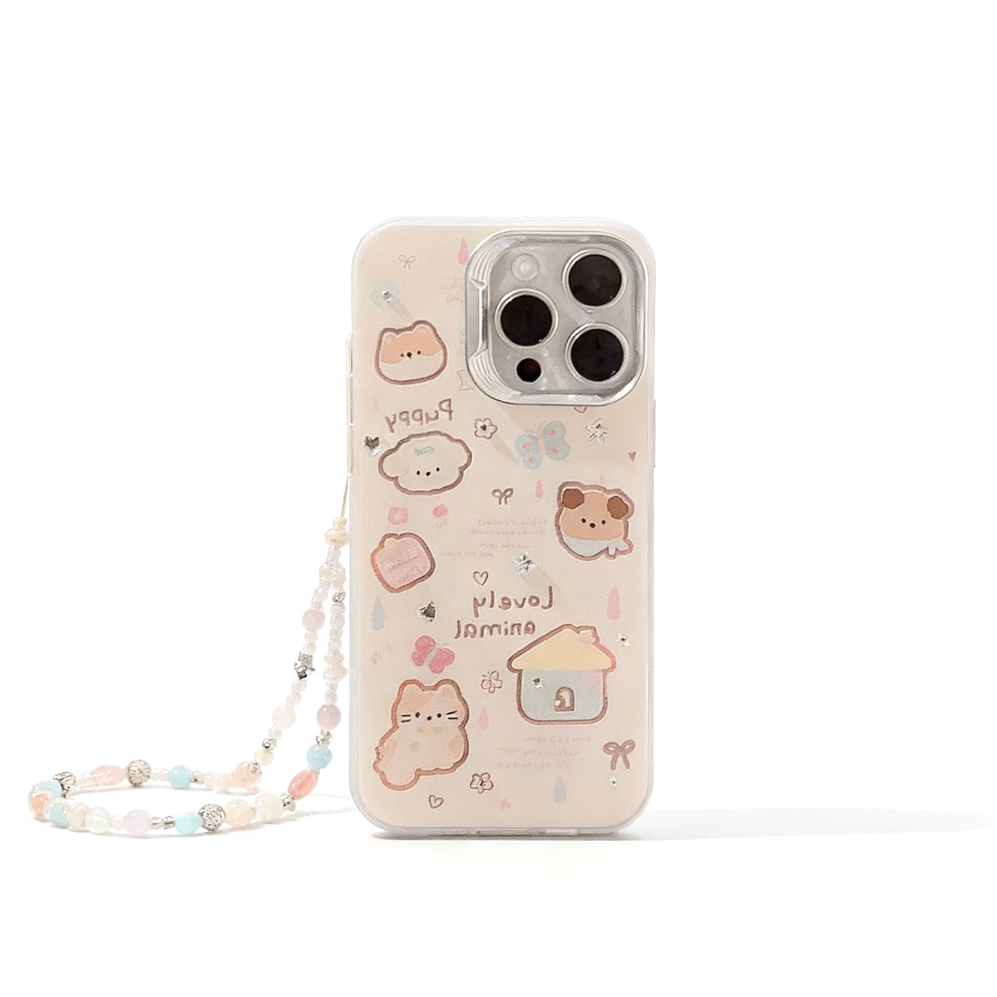 Cute Cartoon Dog and Cat Print Soft Phone Case for iPhone