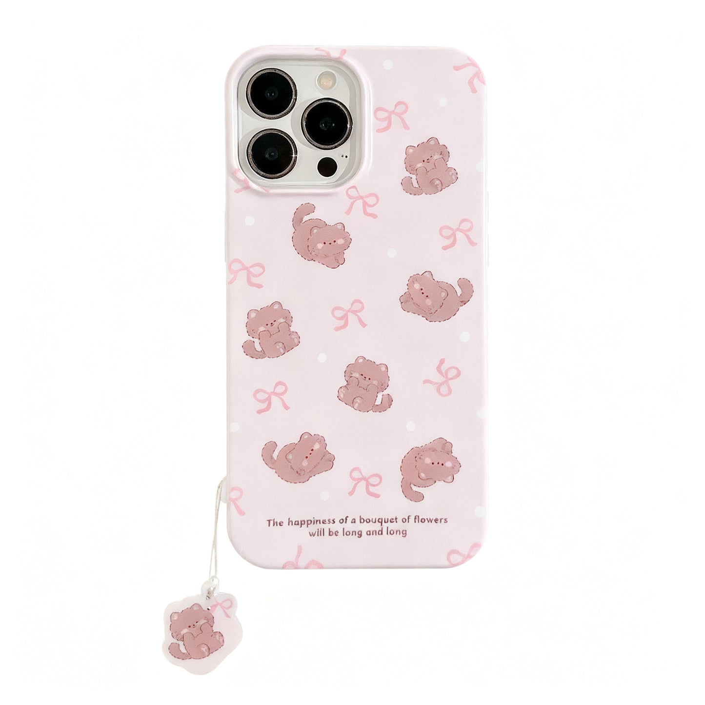 Cute Pink Cat Soft Phone Case for iPhone